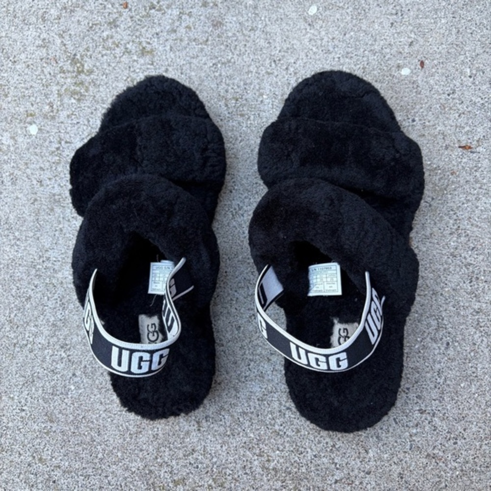 UGG Oh Yeah‎ Slingback Women’s Slipper Black Size 8